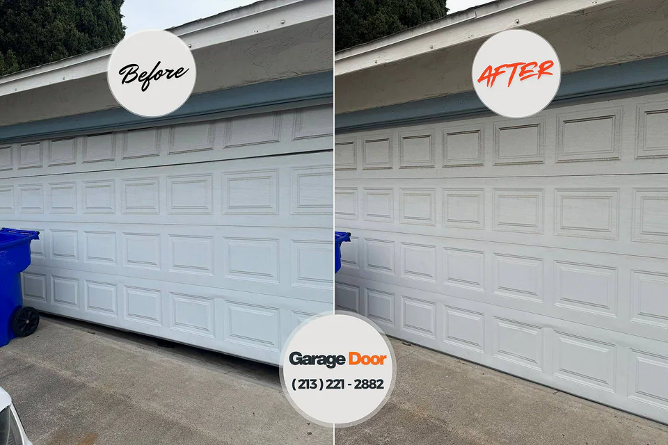 Before and after: garage door repair Waymart, PA